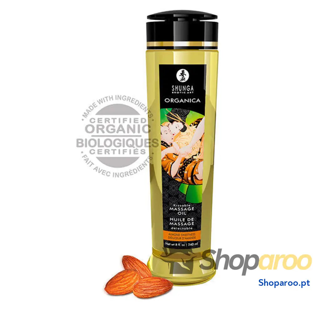 SHUNGA - ÓLEO DE MASSAGEM DE AMÊNDOAS ORGÂNICO 240 ML