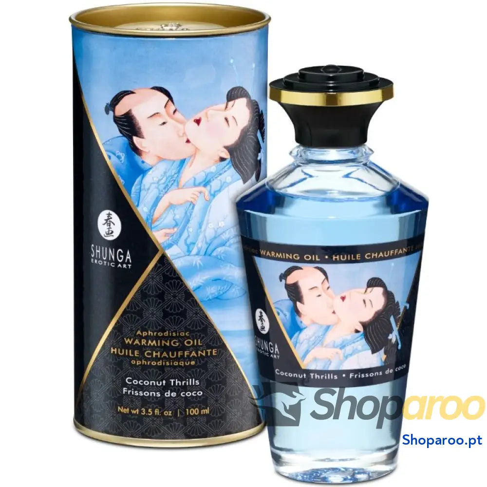 SHUNGA - ÓLEO DE MASSAGEM COM EFEITO CALOR SABOR DE COCO 100 ML