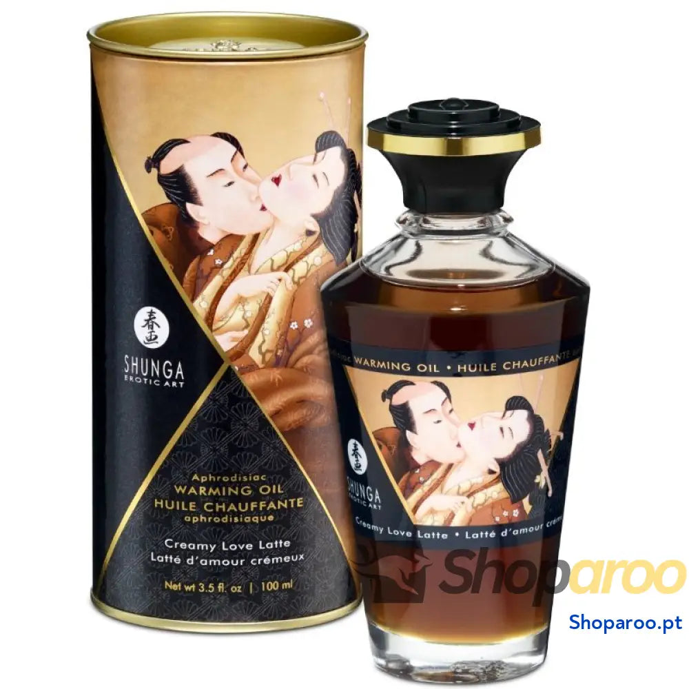 SHUNGA - ÓLEO DE MASSAGEM COM EFEITO DE CALOR SABOR CREMOSO LOVE LATTE 100 ML