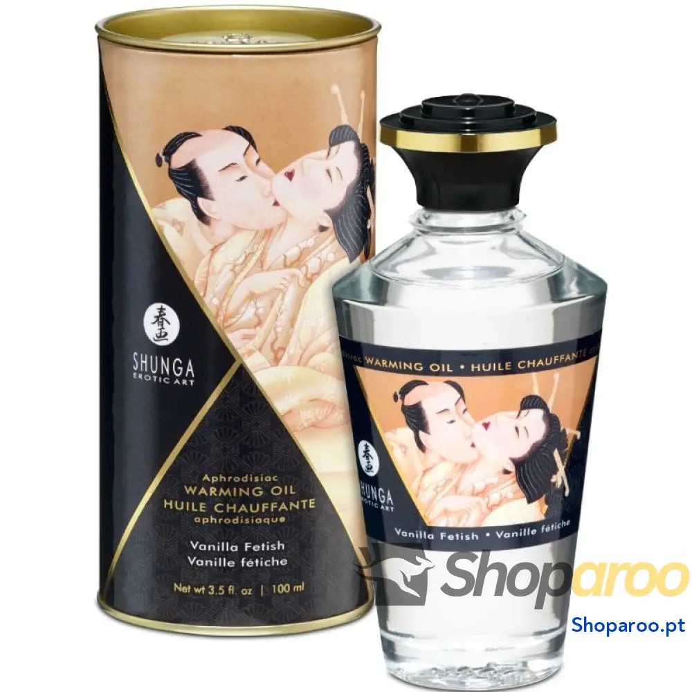 SHUNGA - ÓLEO DE MASSAGEM COM EFEITO DE CALOR SABOR FETISH BAUNILHA 100 ML