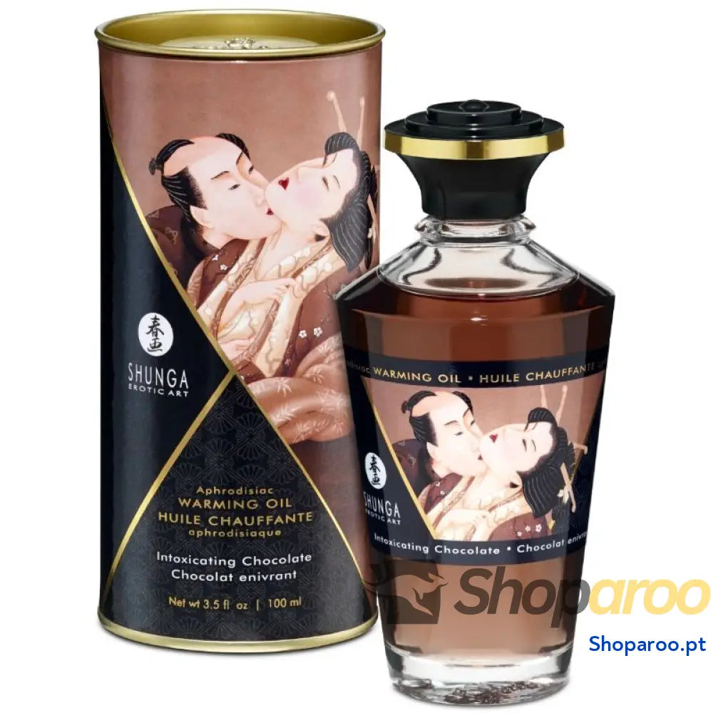 SHUNGA - ÓLEO DE MASSAGEM COM EFEITO CALOR SABOR INTENSO DE CHOCOLATE 100 ML