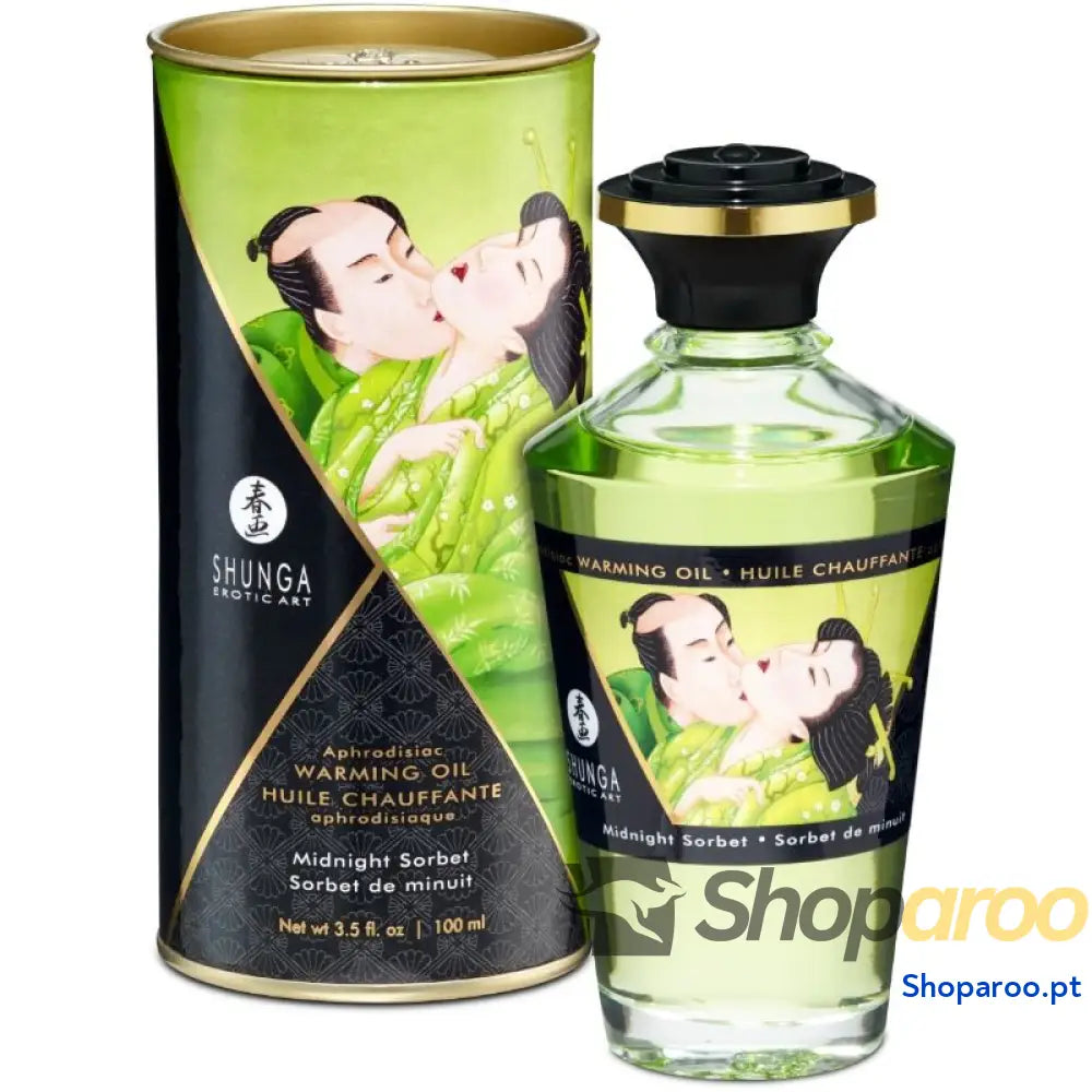 SHUNGA - ÓLEO DE MASSAGEM COM EFEITO CALOR SABOR MIDNIGHT SORBT 100 ML