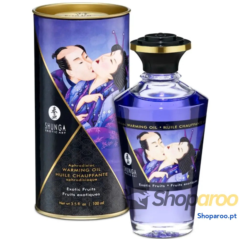 SHUNGA - ÓLEO DE MASSAGEM EFEITO CALOR SABOR DE FRUTAS EXÓTICAS 100 ML
