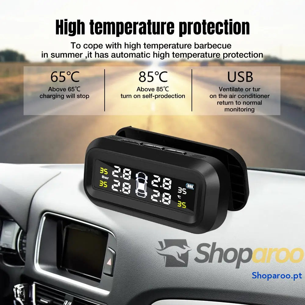 Sistema de monitorização da pressão dos pneus TPMS para automóvel inteligente com energia solar TMPS dig