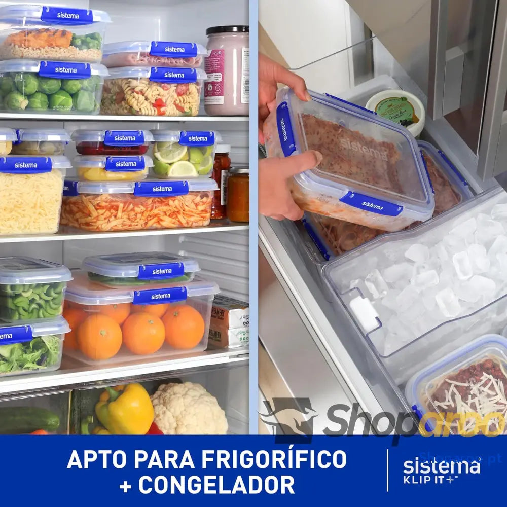 Klip It Plus recipientes herméticos 1L conjunto com vedação segura