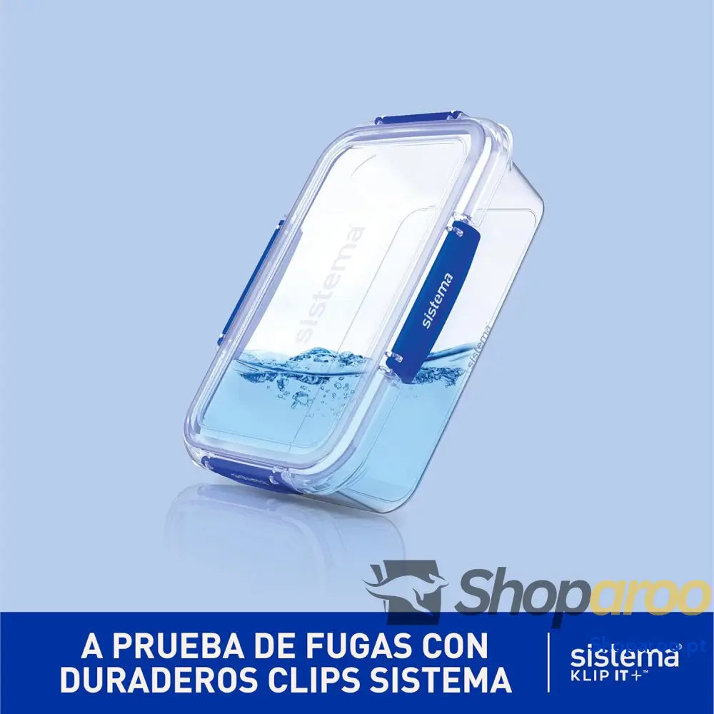 Klip It Plus recipientes herméticos 1L conjunto com vedação segura