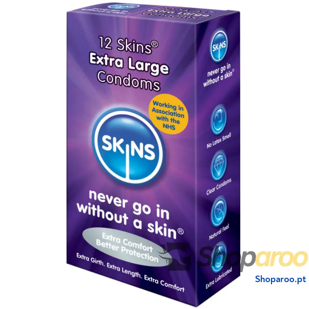 SKINS CONDOM EXTRA LARGE 12 PACK