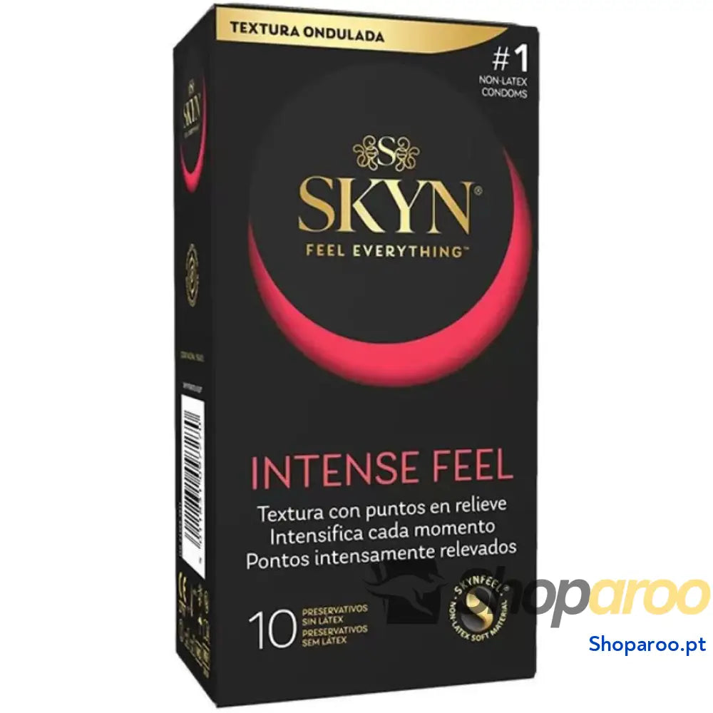 SKYN - PRESERVATIVO TEXTURIZADO DE SENSAÇÃO INTENSA COM DESIGN ONDULADO 10 UNIDADES