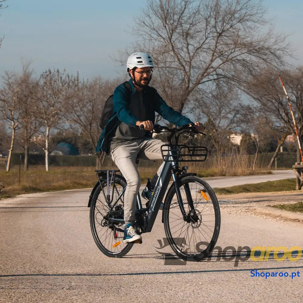 SMARTGYRO eBike Sunset Titanium Bicicleta elétrica urbana travões de disco 6 velocidades Shimano rodas 27,5 polegadas