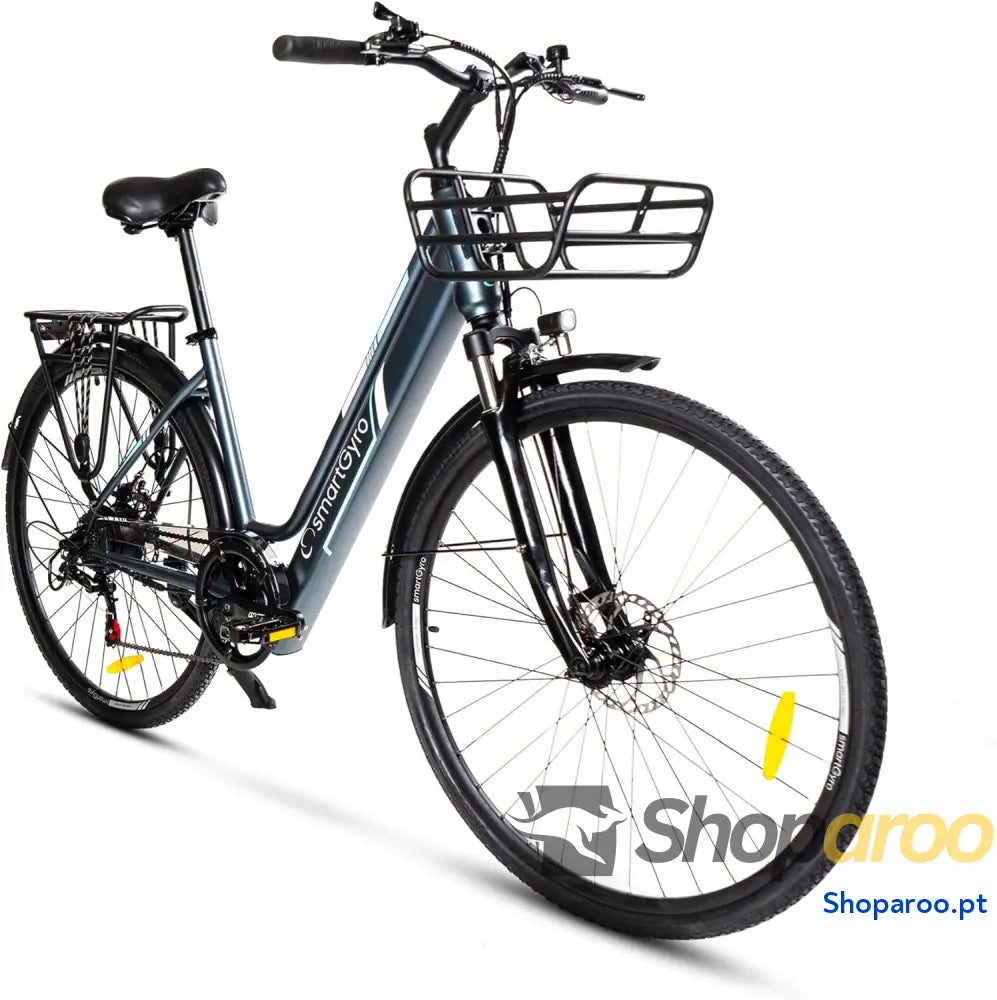 SMARTGYRO eBike Sunset Titanium Bicicleta elétrica urbana travões de disco 6 velocidades Shimano rodas 27,5 polegadas
