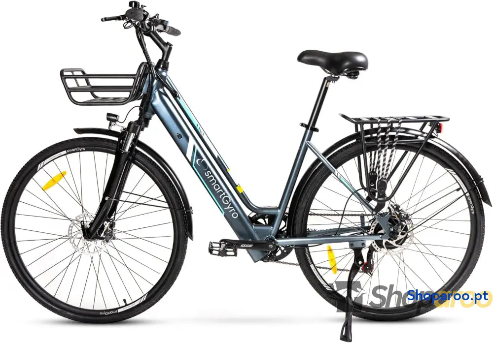 SMARTGYRO eBike Sunset Titanium Bicicleta elétrica urbana travões de disco 6 velocidades Shimano rodas 27,5 polegadas