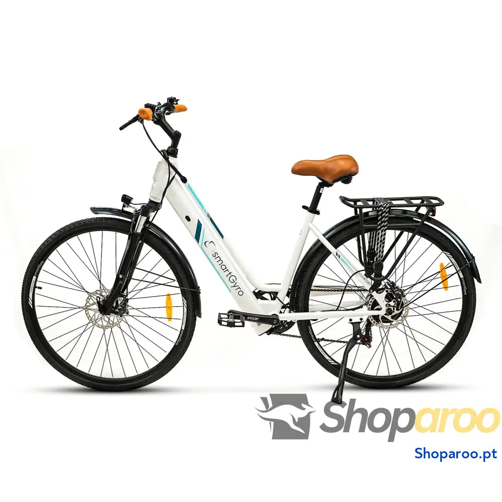 SMARTGYRO eBike Sunset Titanium Bicicleta elétrica urbana travões de disco 6 velocidades Shimano rodas 27,5 polegadas