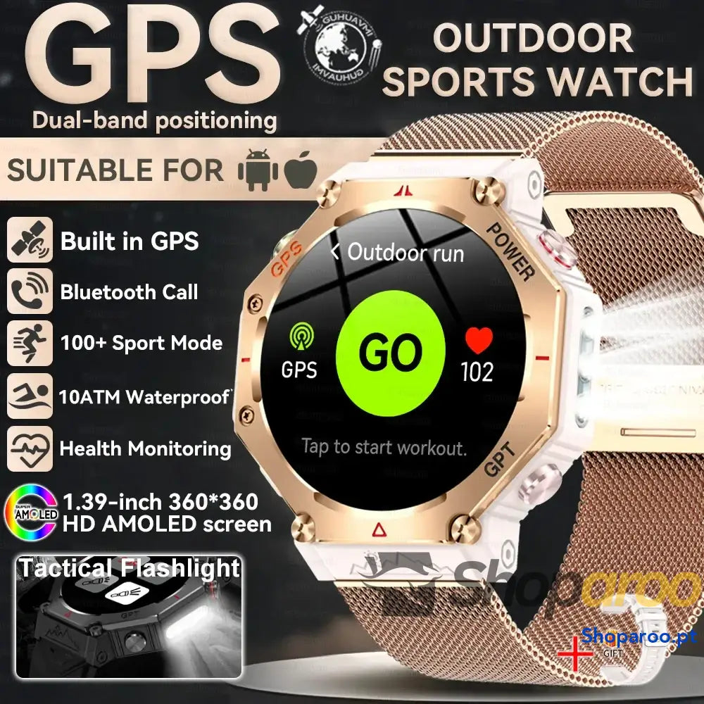 Smartwatch Militar T-Rex 3 Relógio Inteligente IP69K GPS AMOLED