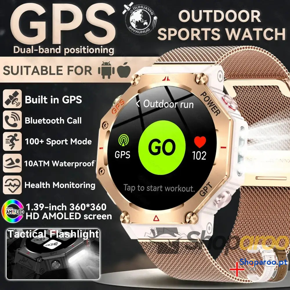 Smartwatch Militar T-Rex 3 Relógio Inteligente IP69K GPS AMOLED