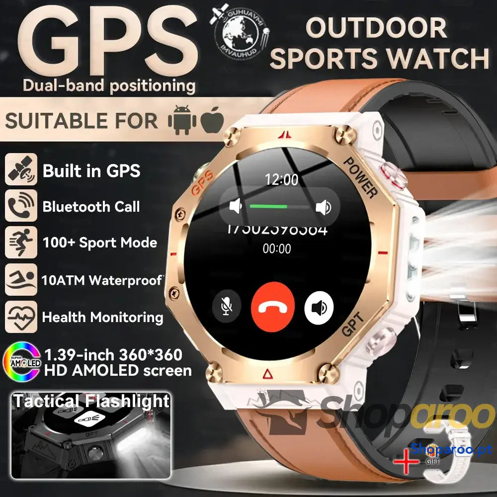 Smartwatch Militar T-Rex 3 Relógio Inteligente IP69K GPS AMOLED