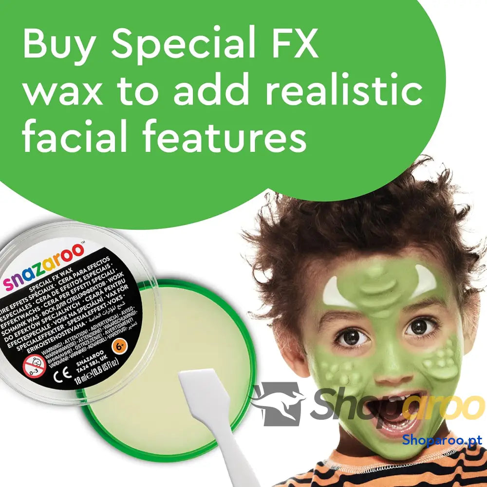 Snazaroo Conjunto de pintura facial ’Arco íris’ para crianças e adultos 8 cores 1 pincel esponja guia base água
