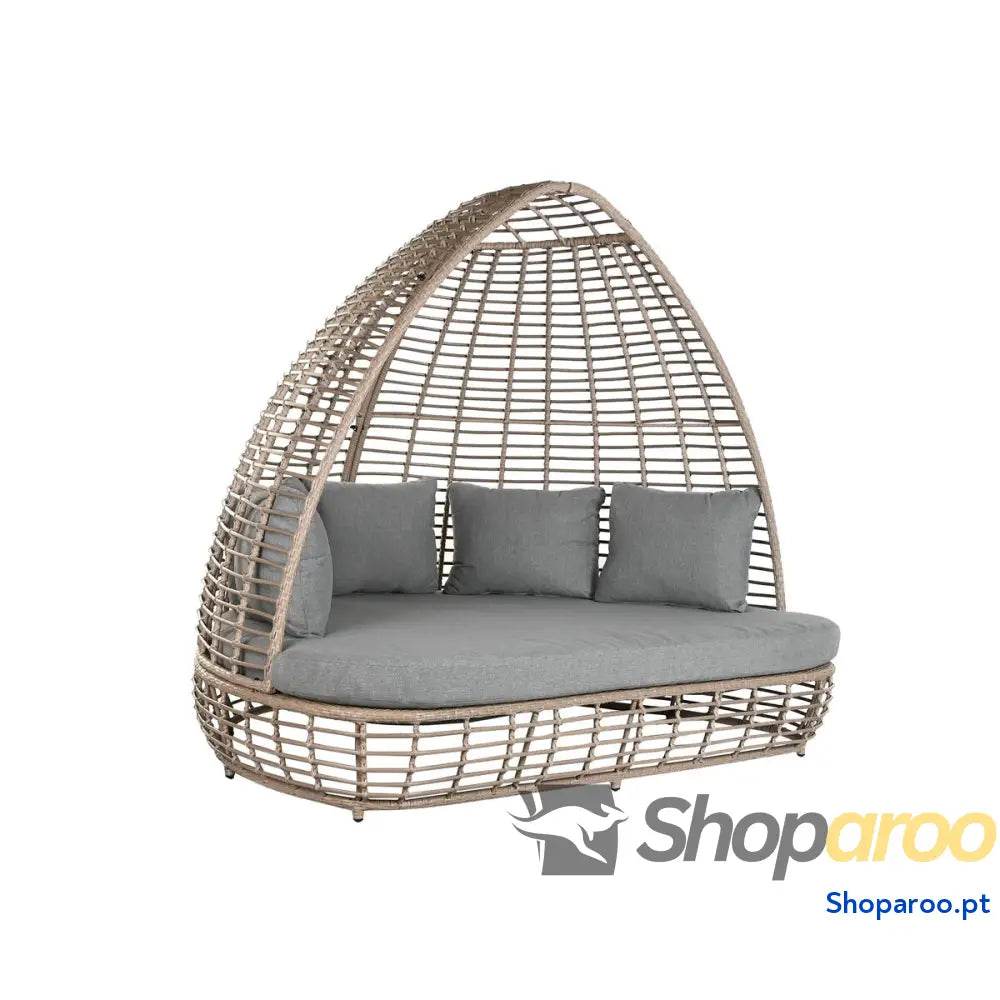 Sofá de Jardim Home ESPRIT Cinzento escuro 198 x 168 x 168 cm