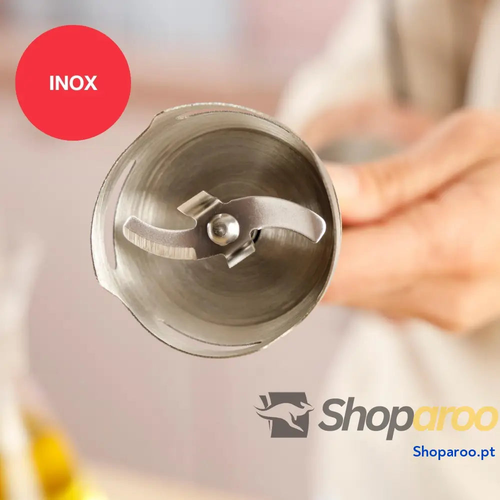 Liquidificadora de mão 1503 1500 W 4 lâminas inoxidável haste aço turbo | ergonómica anti salpicos removível | máquina