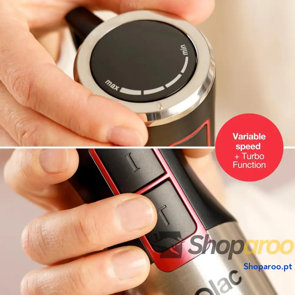 Liquidificadora de mão 1503 1500 W 4 lâminas inoxidável haste aço turbo | ergonómica anti salpicos removível | máquina