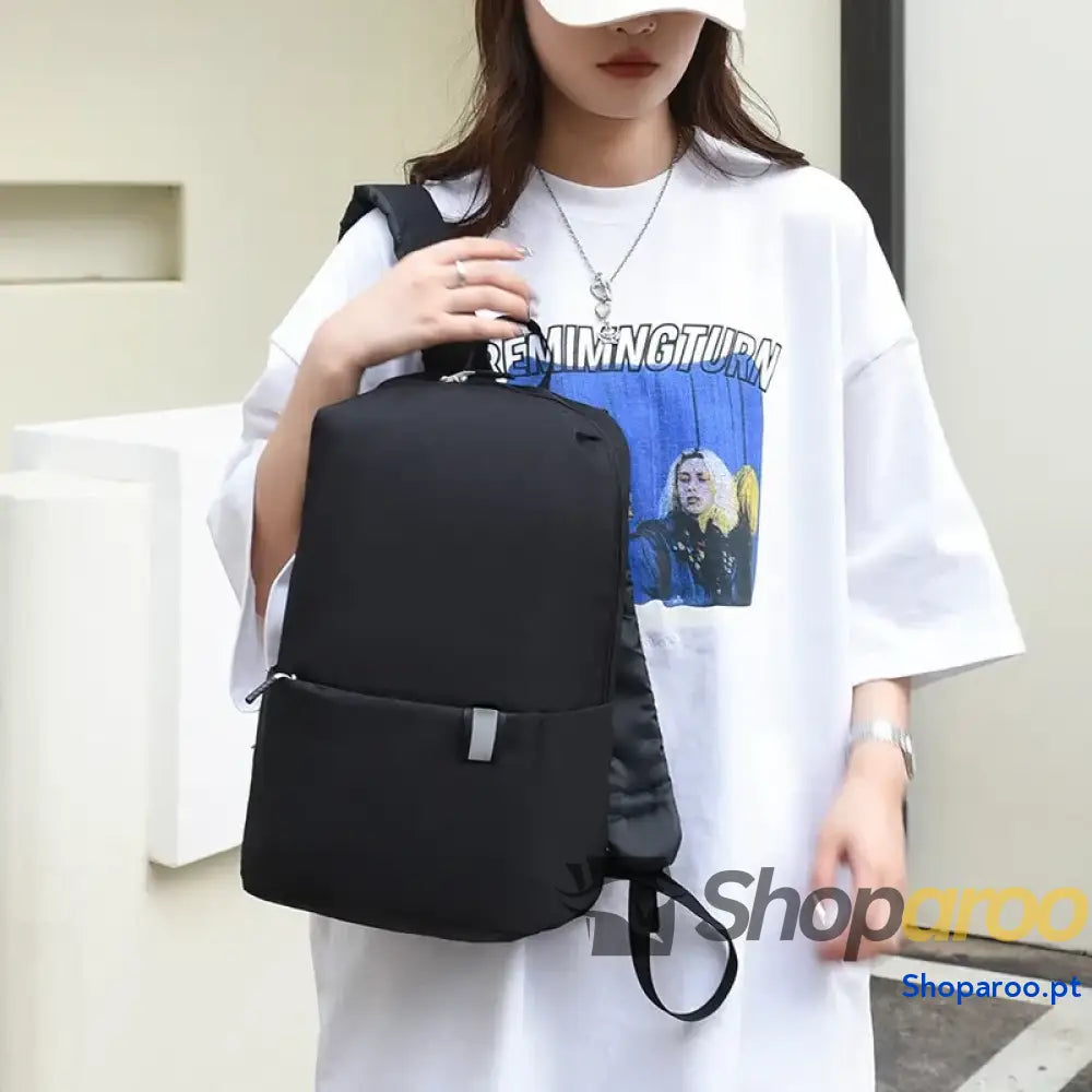 Solid Color Nylon Backpack Bag
