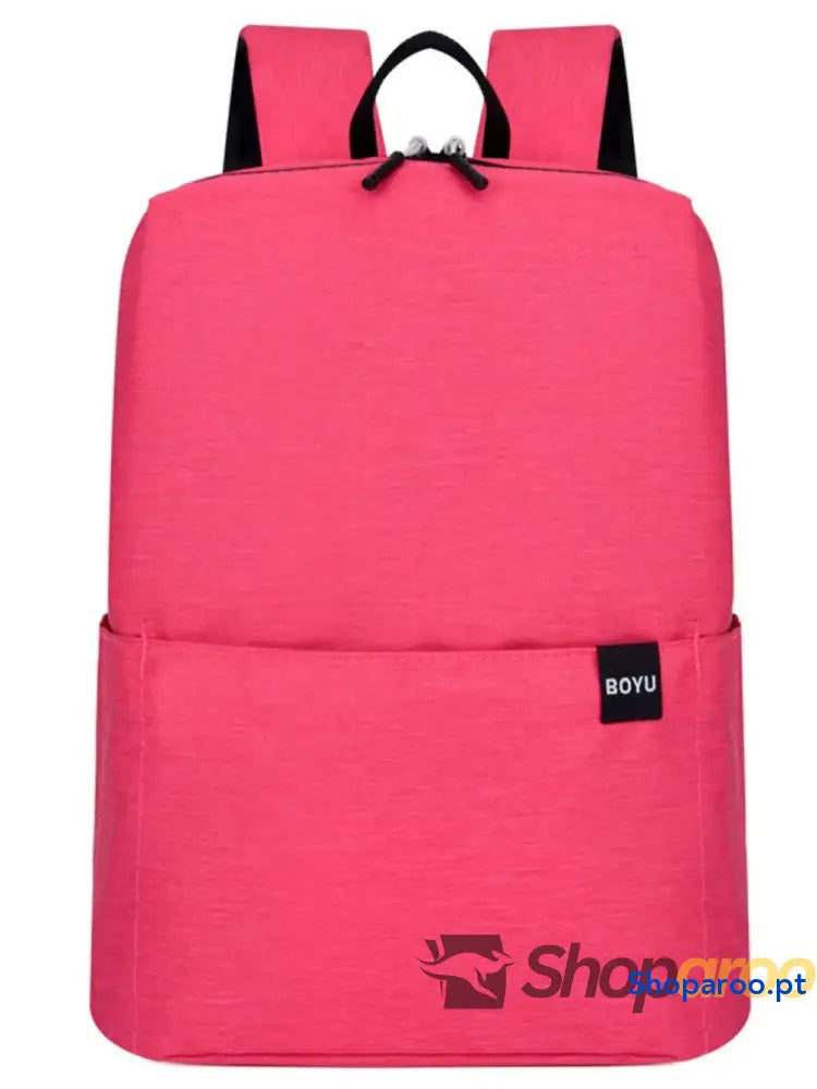 Solid Color Nylon Backpack Bag