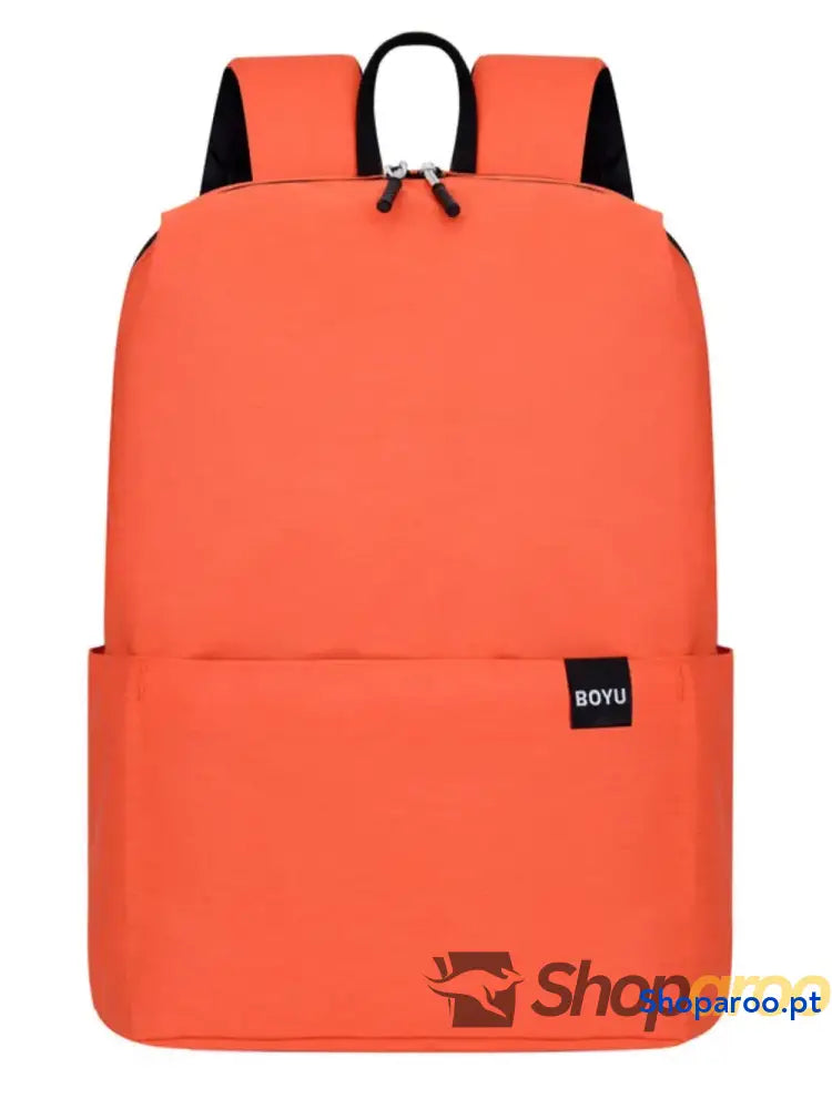 Solid Color Nylon Backpack Bag