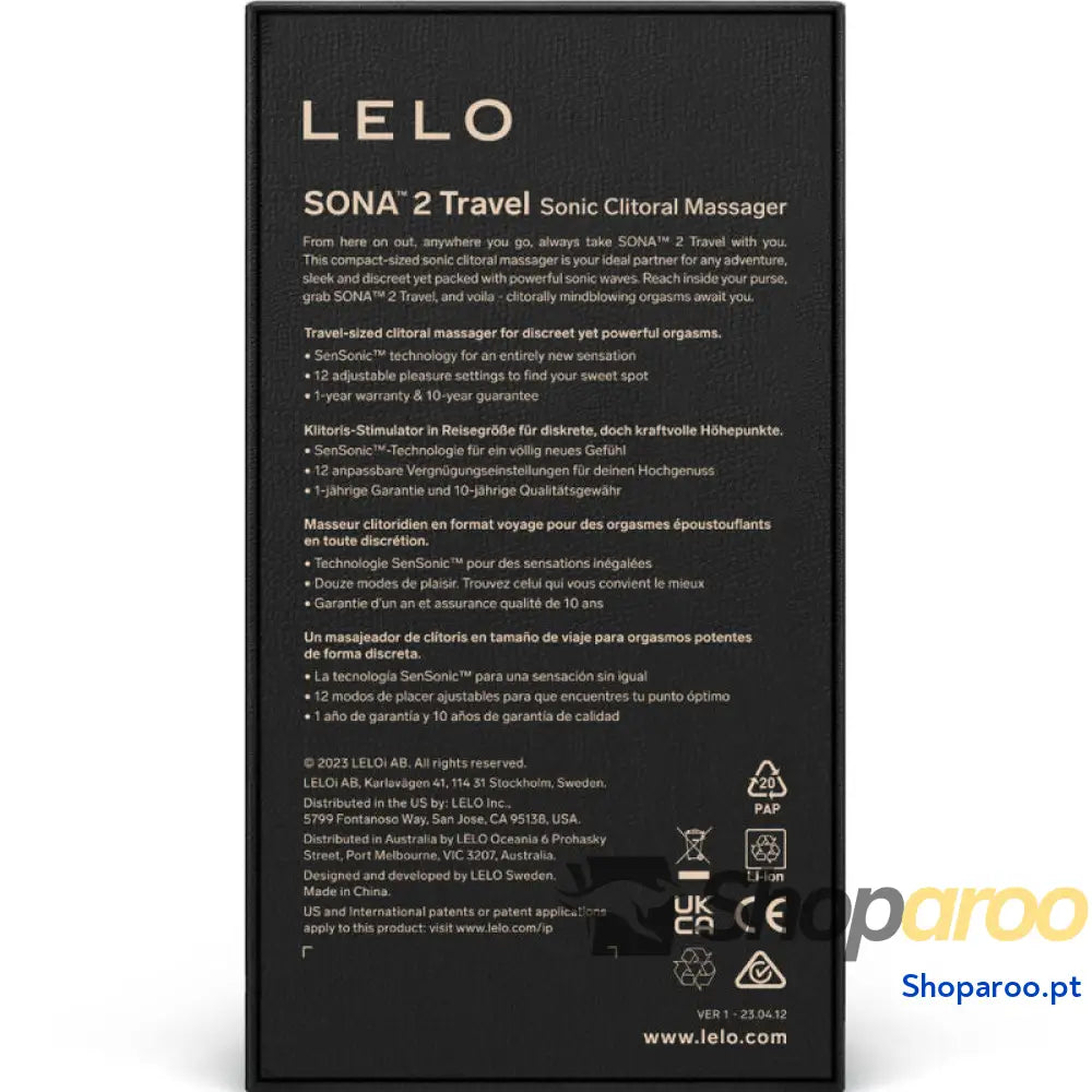 Sona 2 Viagem Massajador de Clitóris Compacto Roxo LELO