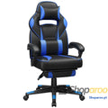 SONGMICS Cadeira de escritório cadeira jogos ergonómica com apoio para os pés telescópico encosto ajustável cabeça