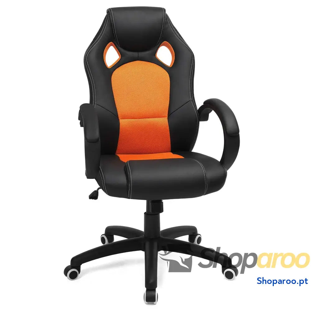 SONGMICS Racing Cadeira de escritório com rodas ergonómica regulável