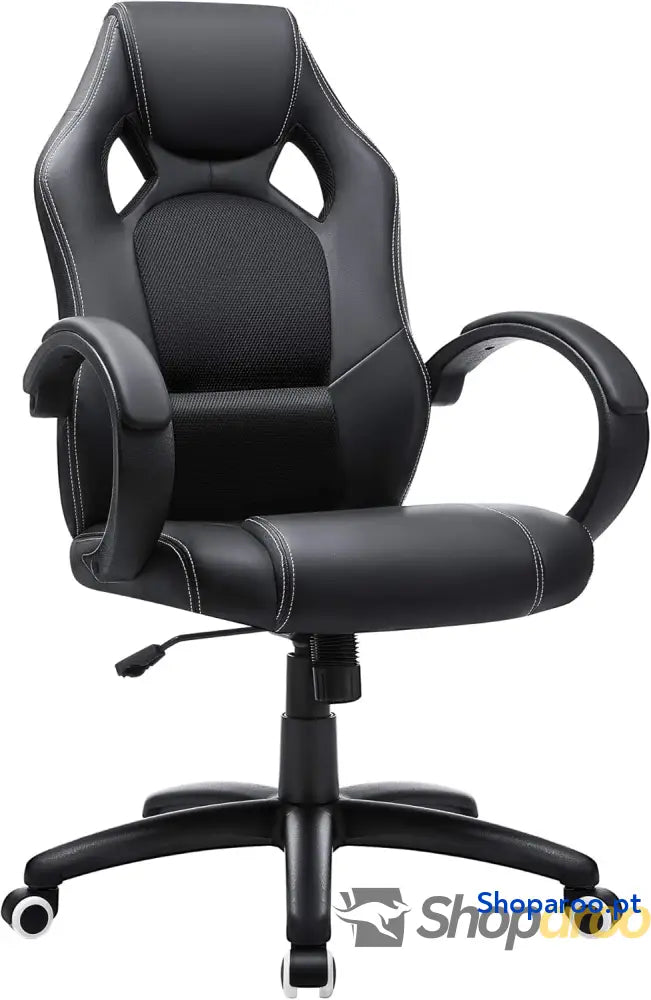 SONGMICS Racing Cadeira de escritório com rodas ergonómica regulável