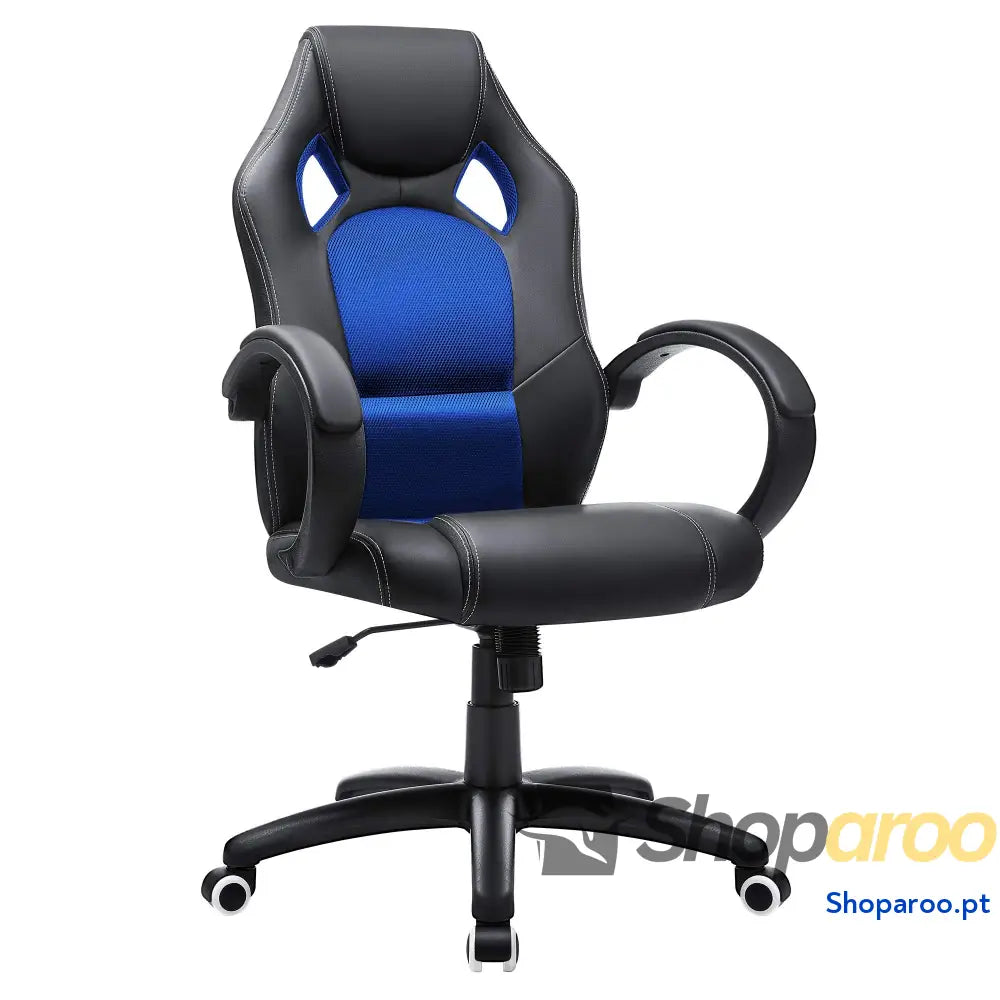 SONGMICS Racing Cadeira de escritório com rodas ergonómica regulável