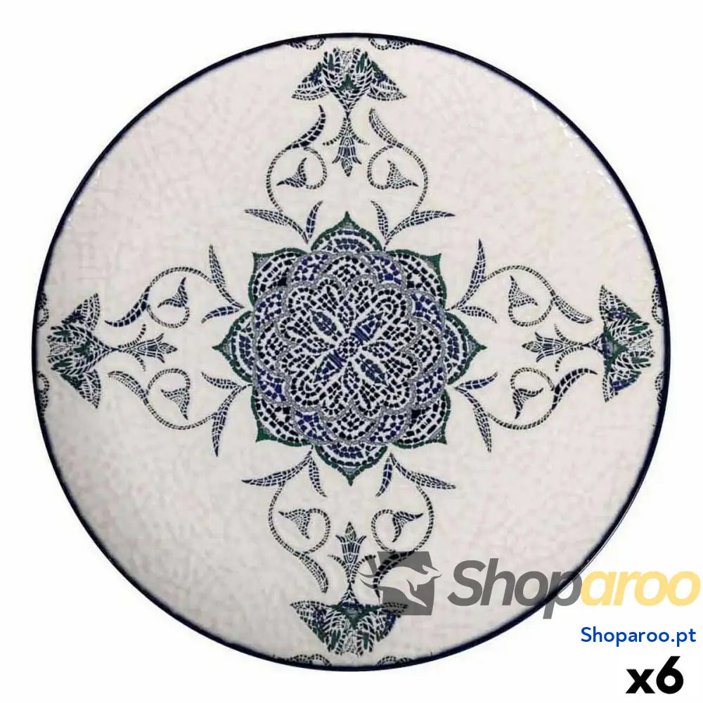 Sousplat La Mediterránea Rosetta Porcelana Ø 32,5 cm (6 Unidades)