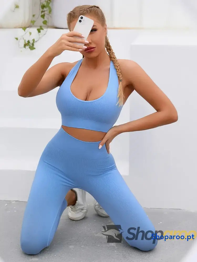 Conjunto de regata desportiva e leggings