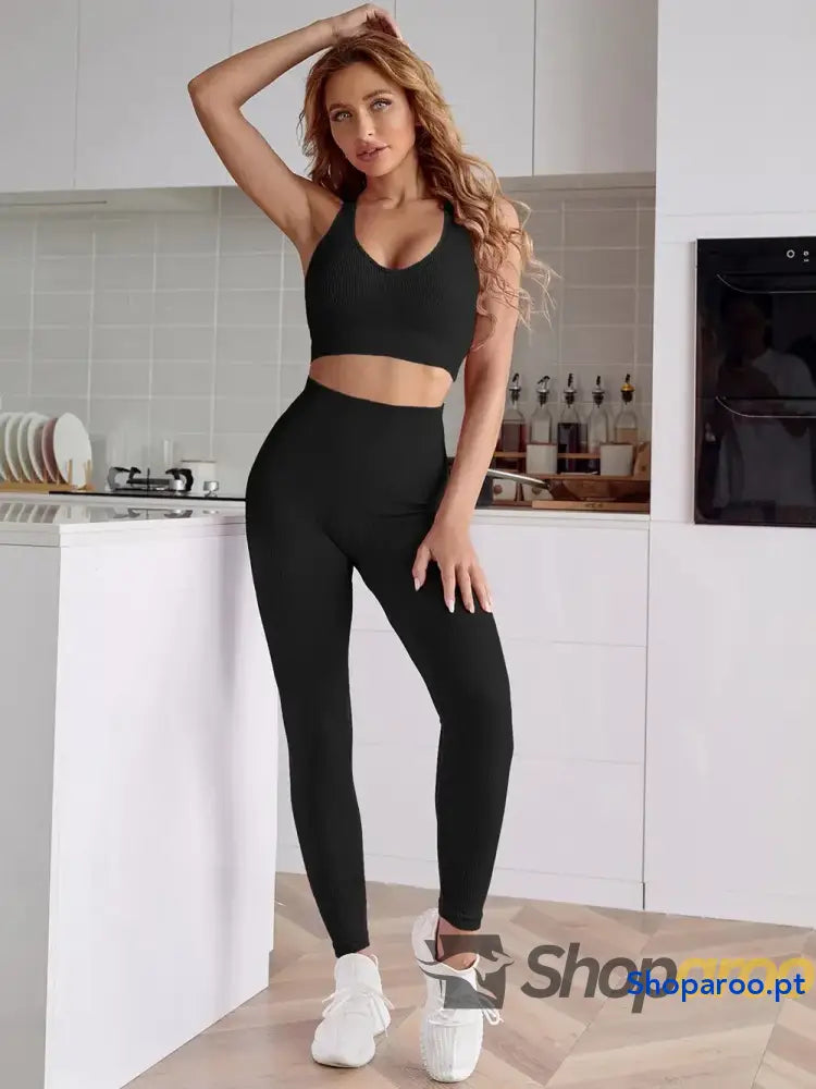 Conjunto de regata desportiva e leggings