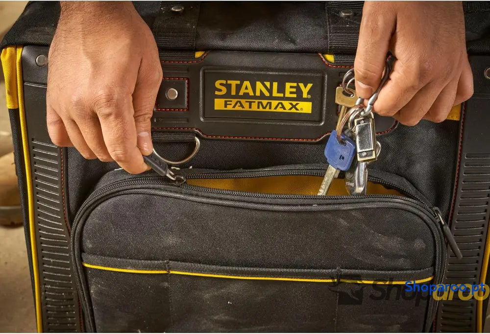 STANLEY FATMAX Mala rígida com rodas organização ideal para ferramentas pega telescópica resistente transporte fácil