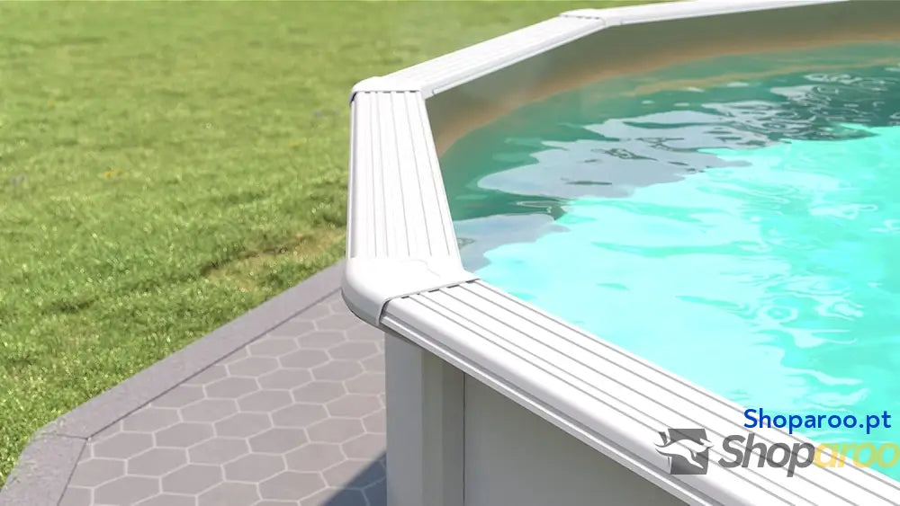 Steinbach Nuovo de Luxe II 012141SA – Piscina parede aço Ø 360 x 120 cm piscina robusta em branco para até 11 000