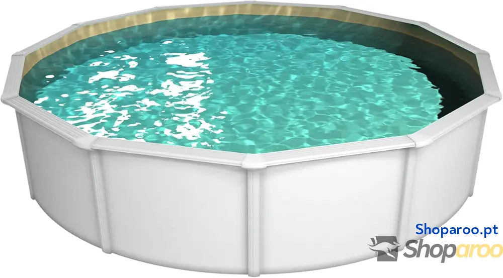 Steinbach Nuovo de Luxe II 012141SA – Piscina parede aço Ø 360 x 120 cm piscina robusta em branco para até 11 000