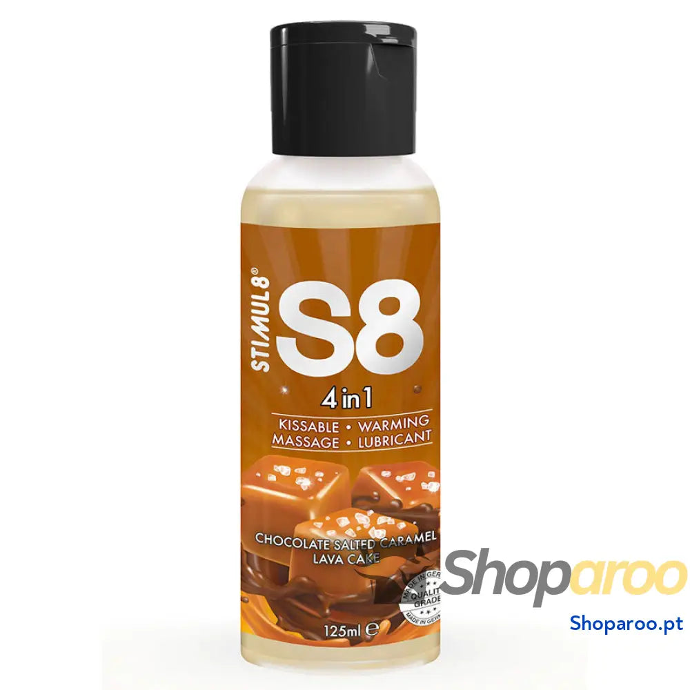 STIMUL8 S8 LUBRIFICANTE 4 EM 1 DE SOBREMESA CHOCOLATE E CARAMELO SALGADO 125 ML