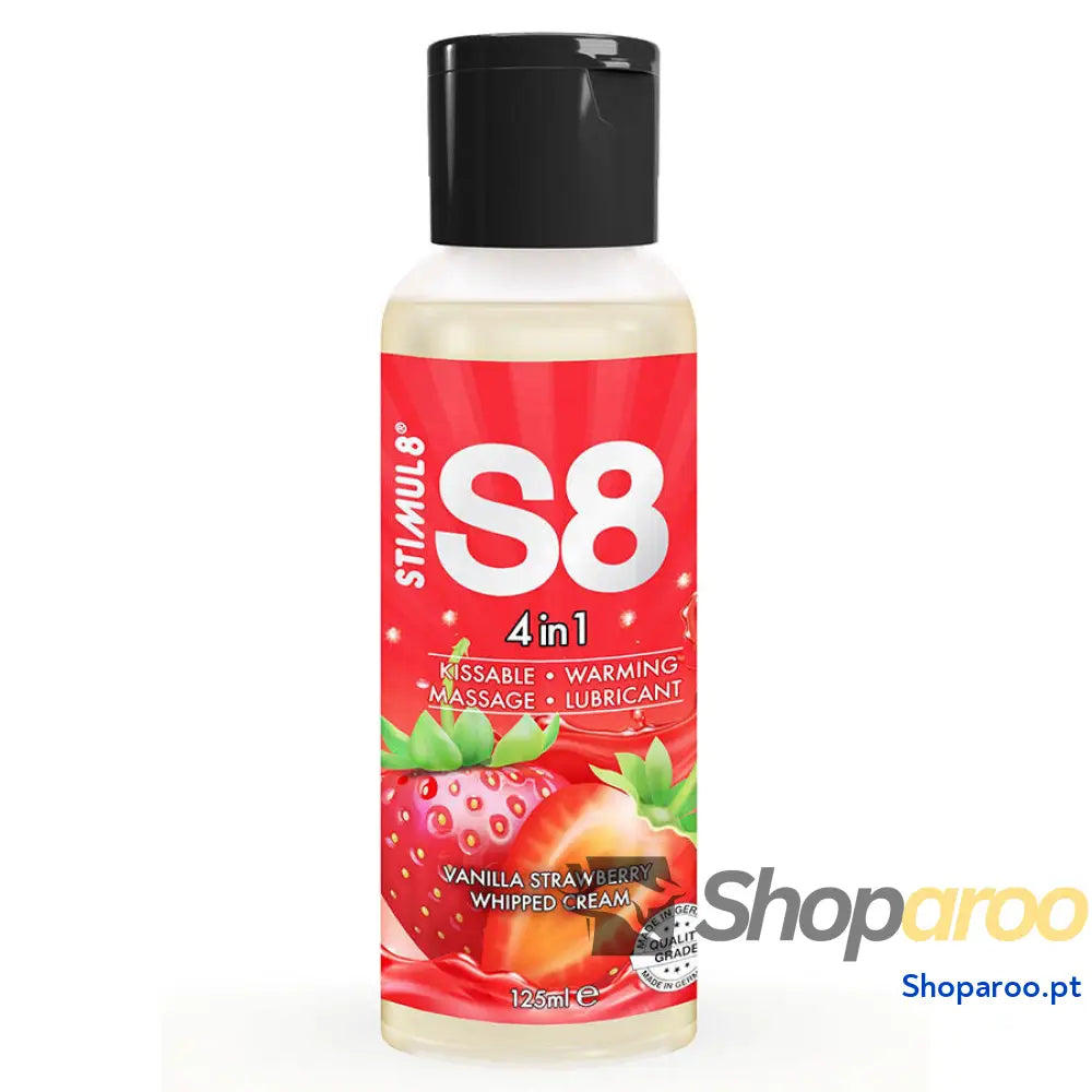 STIMUL8 - S8 LUBRIFICANTE 4 EM 1 DE SOBREMESA DE MORANGO 125 ML