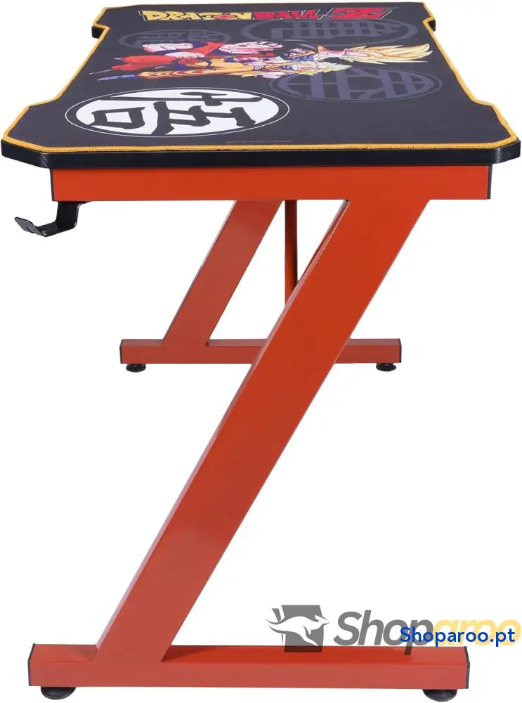 Subsonic DBZ Dragon Ball Z Secretária Gaming Ergonómica com Acabamento em Carbono para PC Mesa Gamer Licença Oficial