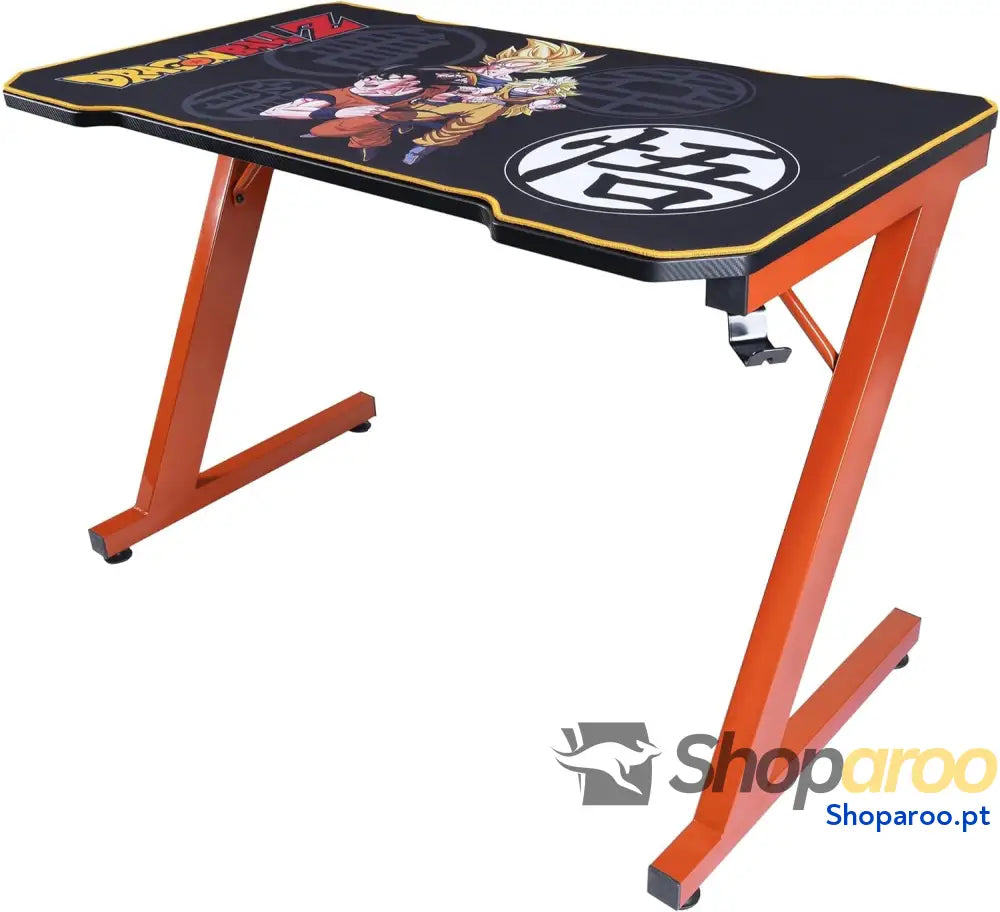 Subsonic DBZ Dragon Ball Z Secretária Gaming Ergonómica com Acabamento em Carbono para PC Mesa Gamer Licença Oficial