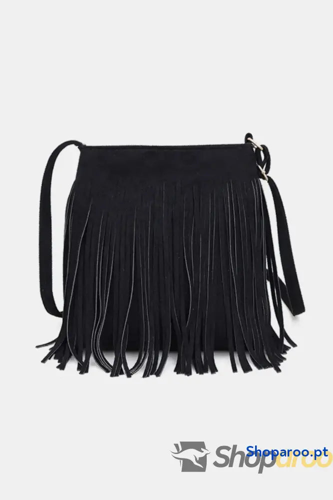 Suede Fringe Shoulder Bag
