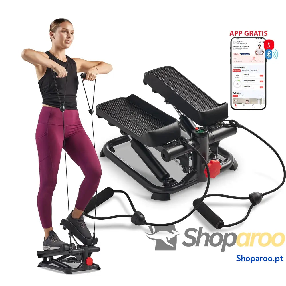 Sunny Health & Fitness Mini Steppers para Ejercicio Escalones de Bajo Impacto Equipo Cardio Cuerpo Completo con
