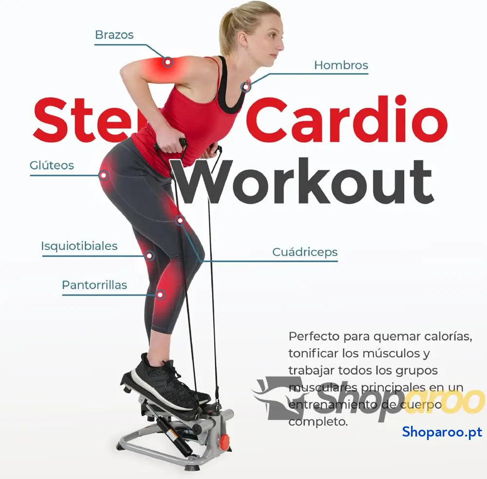 Sunny Health & Fitness Mini Steppers para Ejercicio Escalones de Bajo Impacto Equipo Cardio Cuerpo Completo con