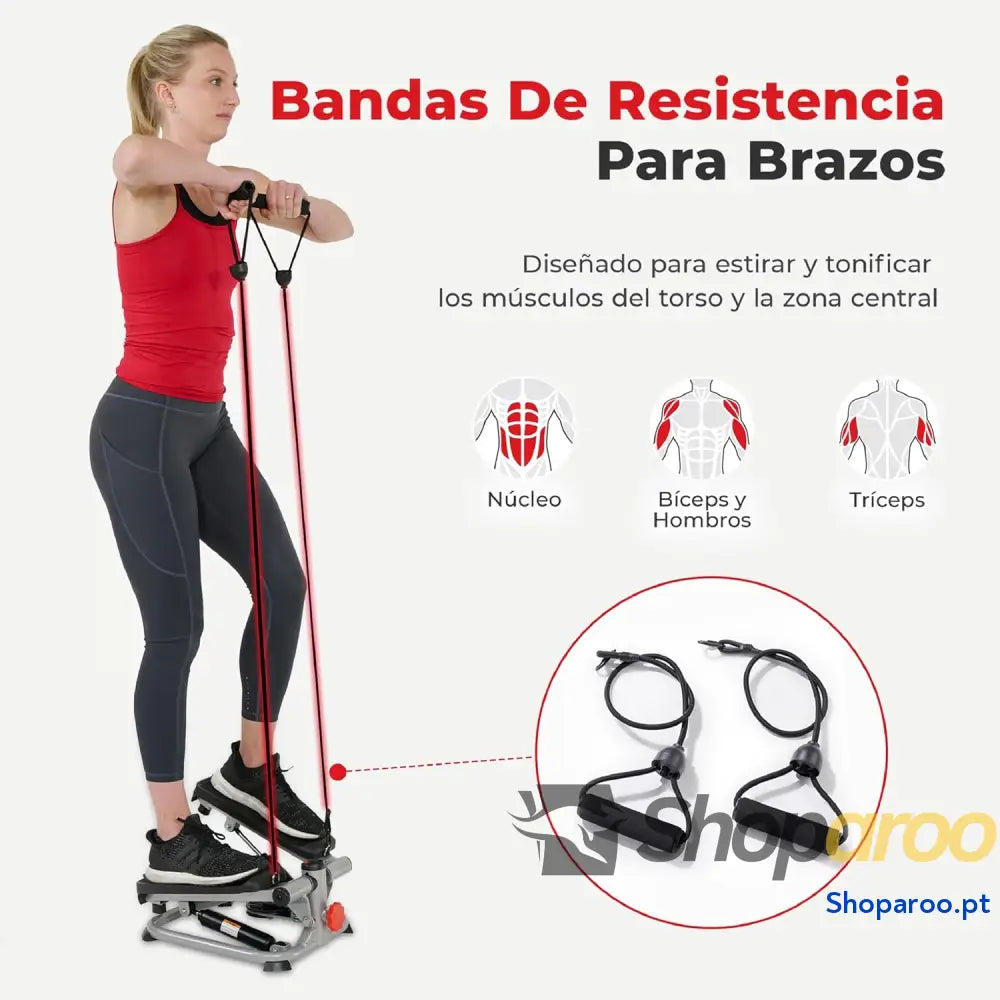 Sunny Health & Fitness Mini Steppers para Ejercicio Escalones de Bajo Impacto Equipo Cardio Cuerpo Completo con