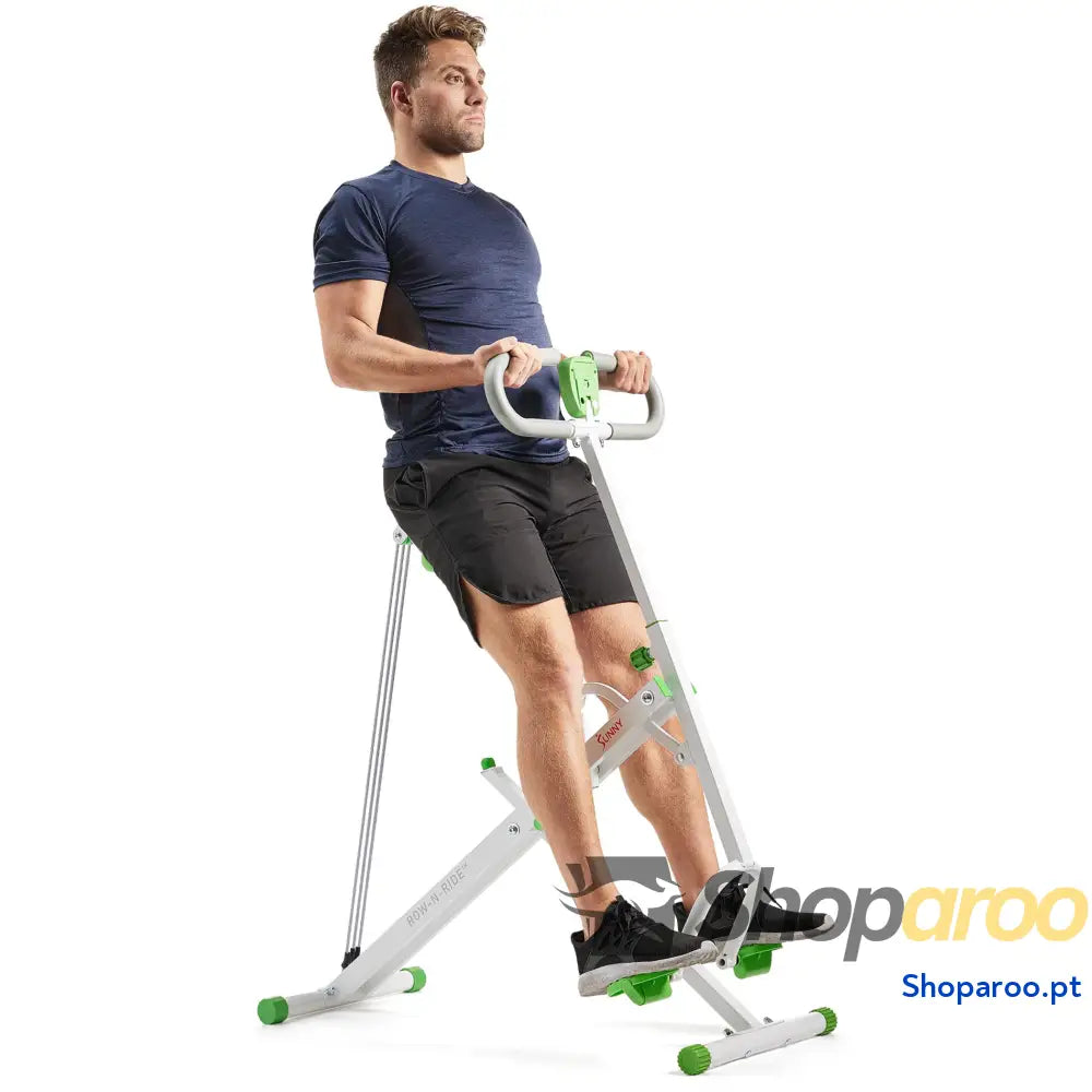 Sunny Health & Fitness Row N Ride Entrenador de Asistencia para Sentadillas Equipo Ejercicio Plegable en Casa con