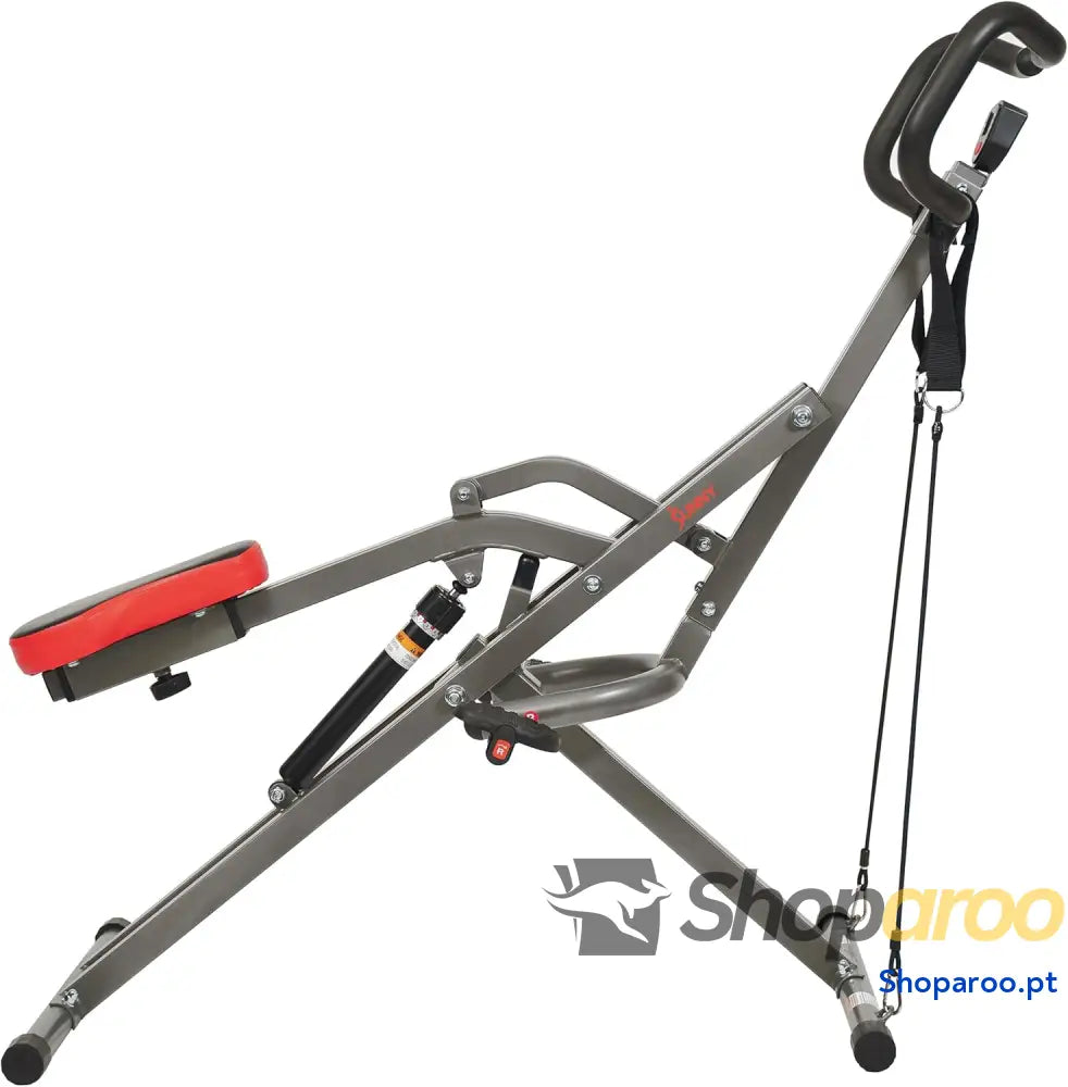 Sunny Health & Fitness Row N Ride Entrenador de Asistencia para Sentadillas Equipo Ejercicio Plegable en Casa con