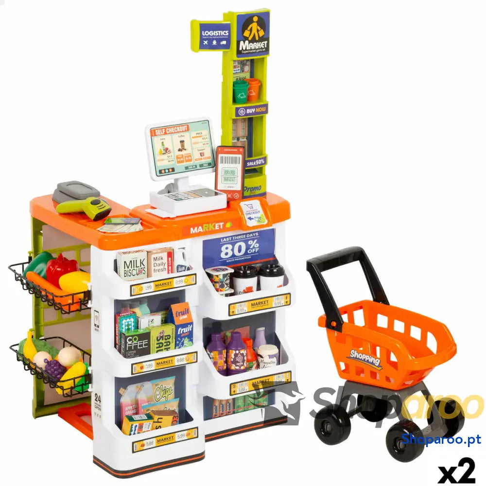 Supermercado de brincar 50 x 82 x 42 cm 50 Peças 2 Unidades