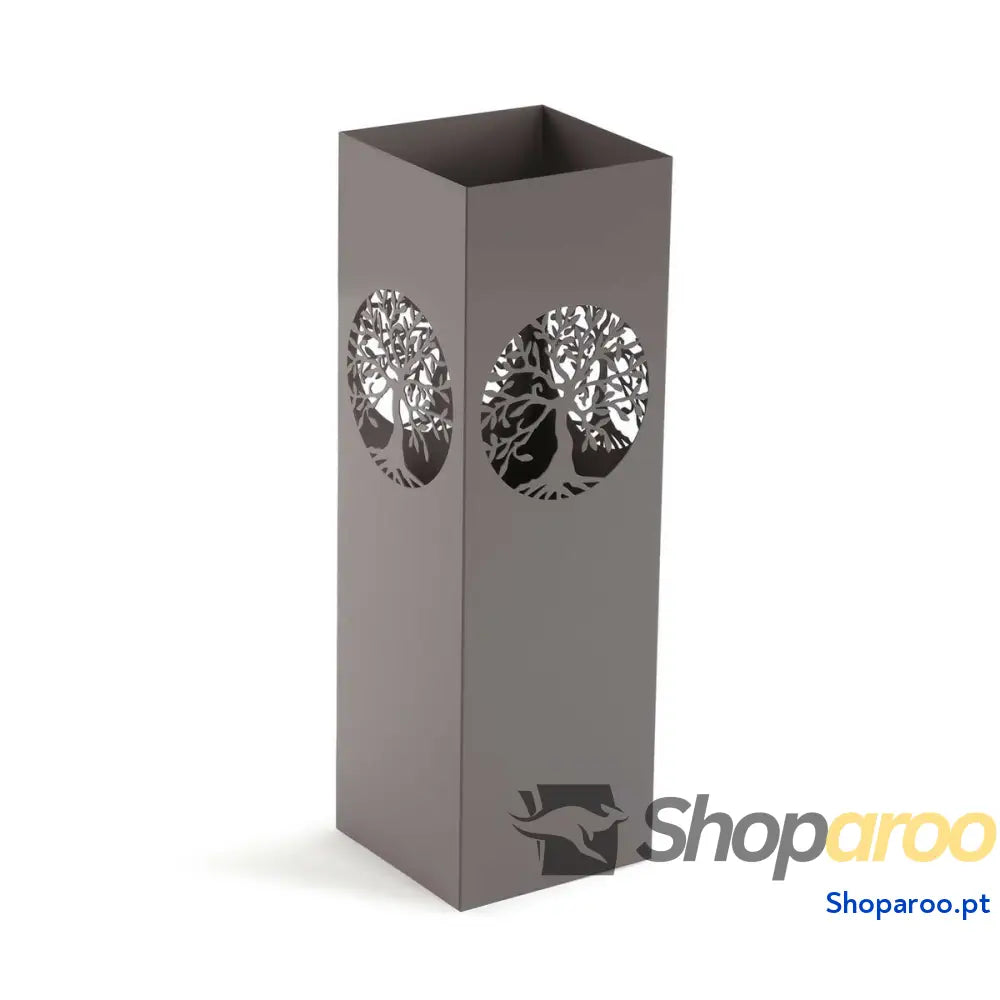 Suporte de guarda chuva Versa Árvore da vida Cinzento Metal Ferro 15 x 49 cm