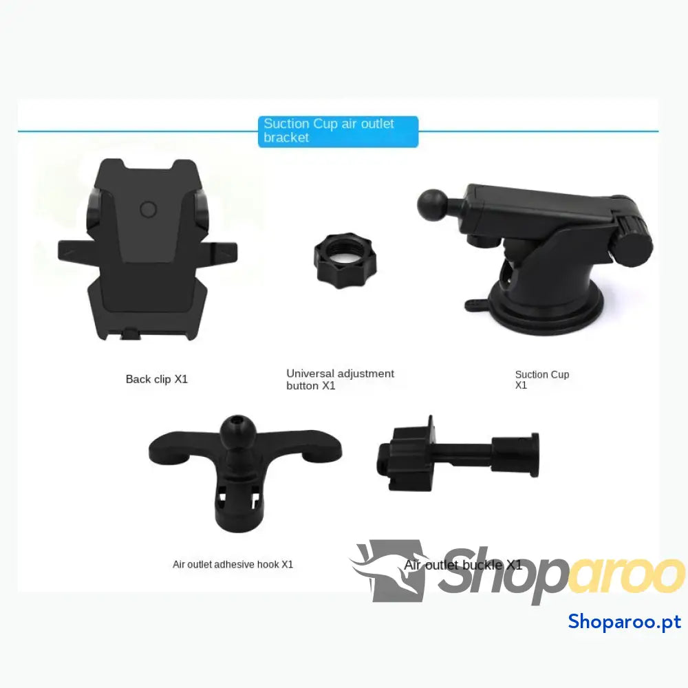 Suporte de telefone para automóvel com fecho automático haste longa